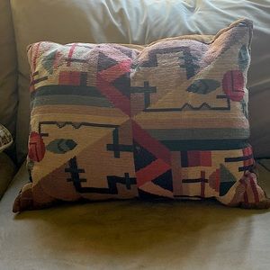 Hand made needlepoint pillow with corduroy back.